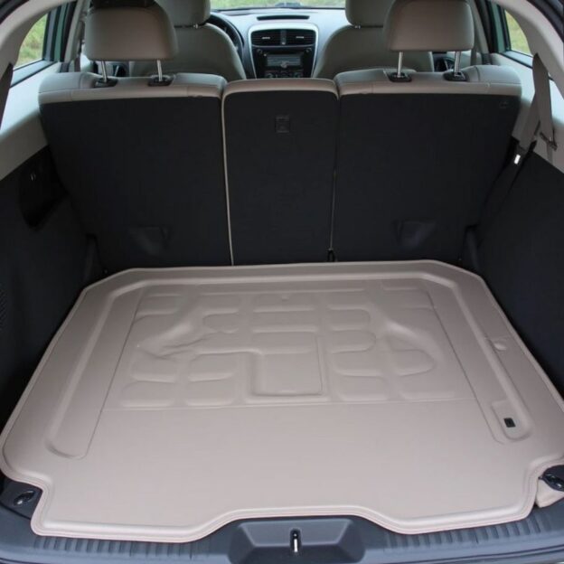 Багажник автомобиля с ковриком